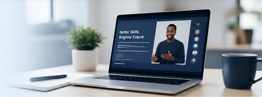 Interactive live session on laptop
